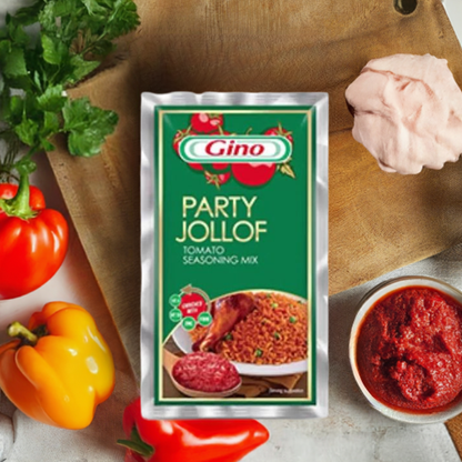 GINO PARTY JOLLOF TOMATO PASTE 70G (one roll)