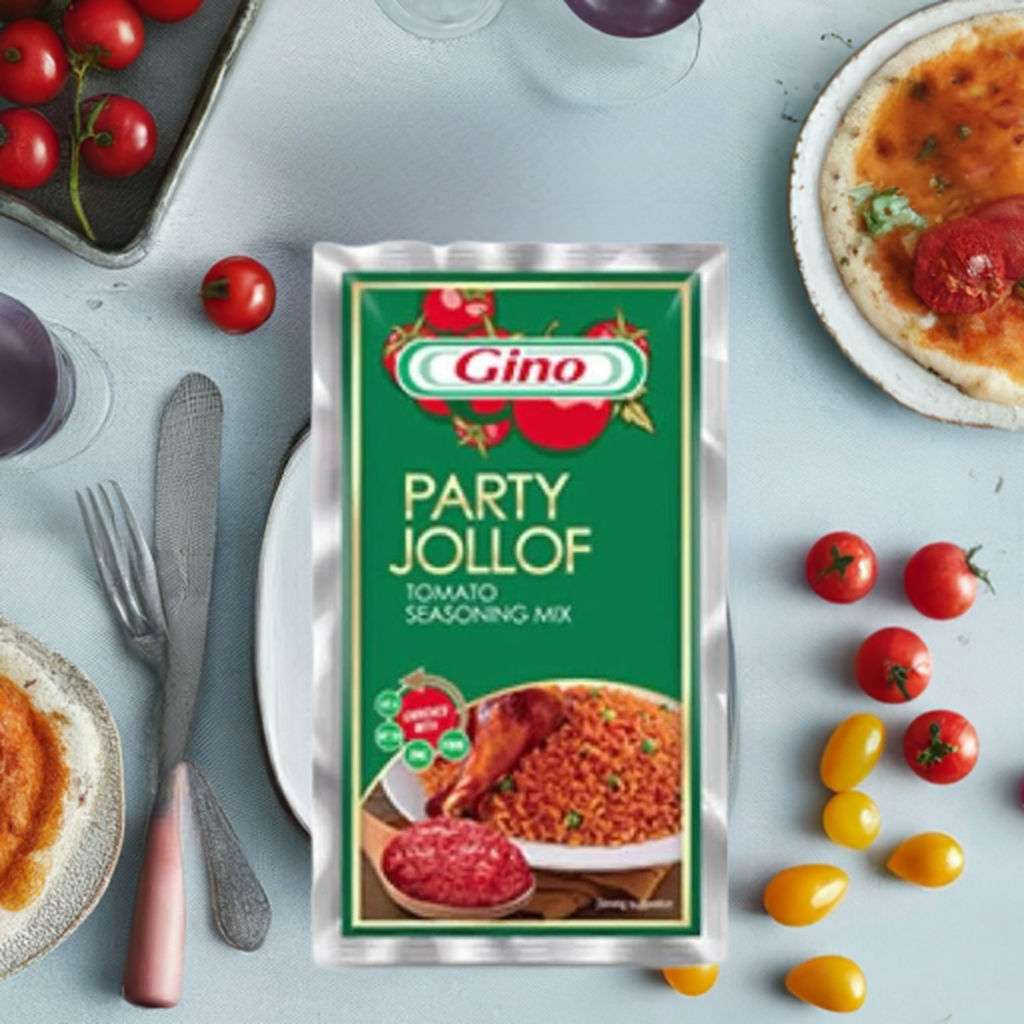 GINO PARTY JOLLOF TOMATO PASTE 70G (one roll)